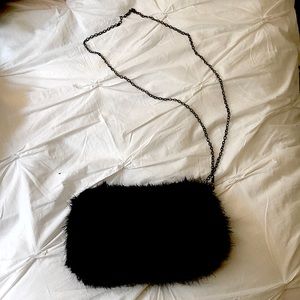 Cute faux fur black purse (great for a night out)